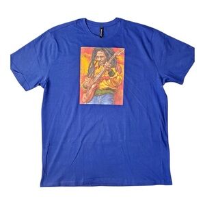 Sz various blue bob Marley tee
